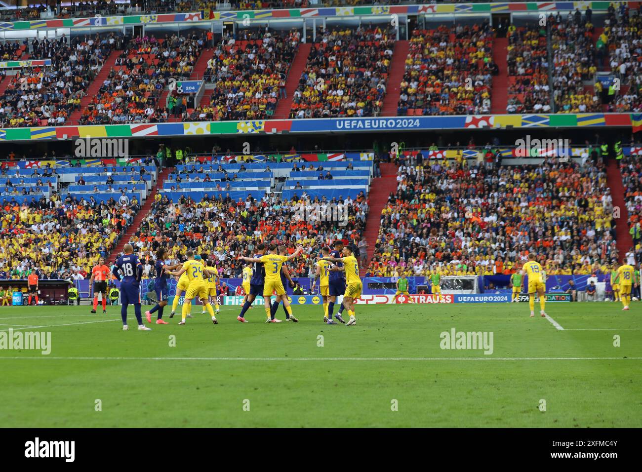 Munich, Allemagne. 02 juillet 2024. UEFA Euro 2024 Round of 16 entre LA ROUMANIE et LES PAYS-BAS à l'Allianz Arena de Munich, Allemagne crédit : Mickael Chavet/Alamy Live News Banque D'Images