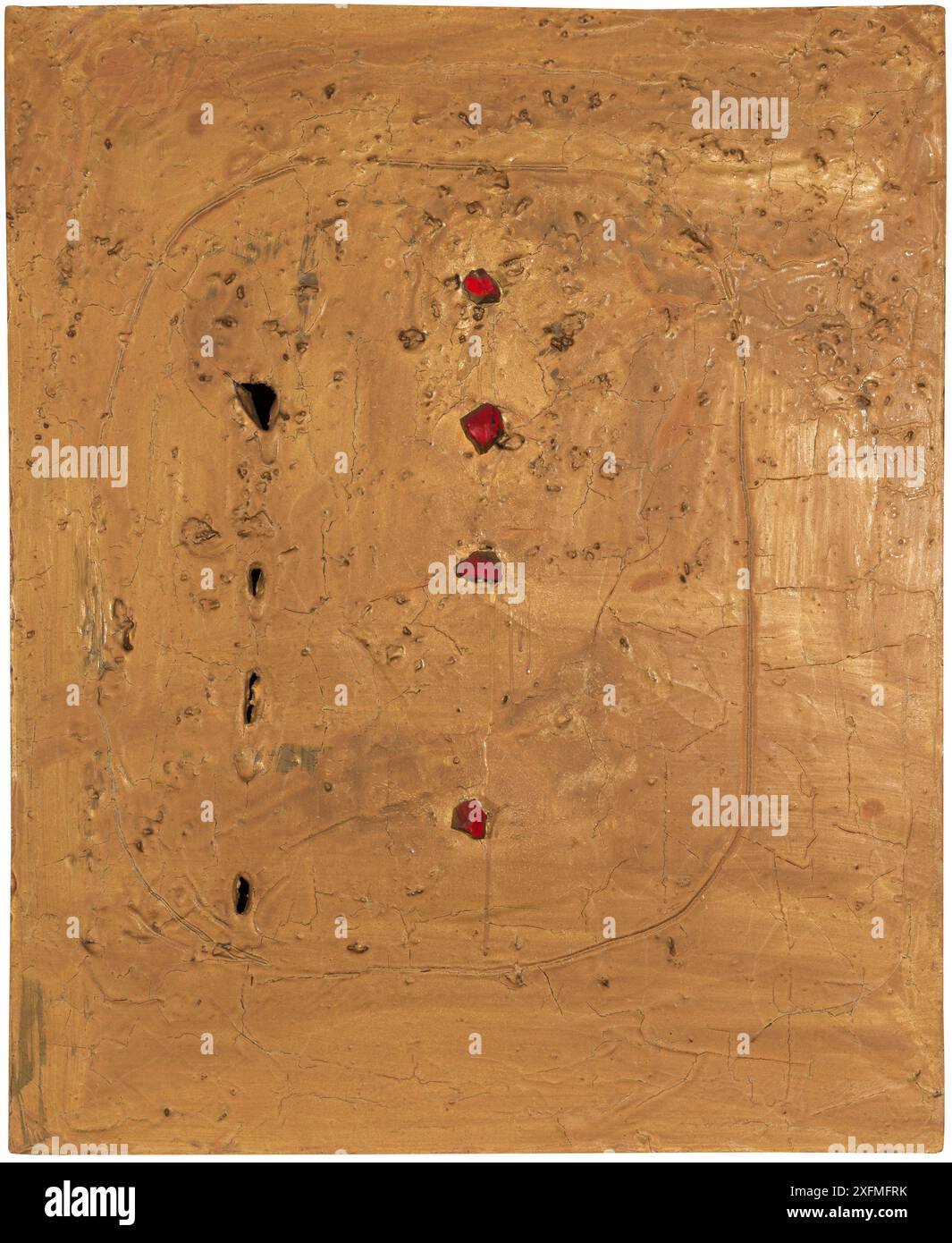 Concetto spaziale. Musée : COLLECTION PRIVÉE. Auteur : LUCIO FONTANA. Banque D'Images