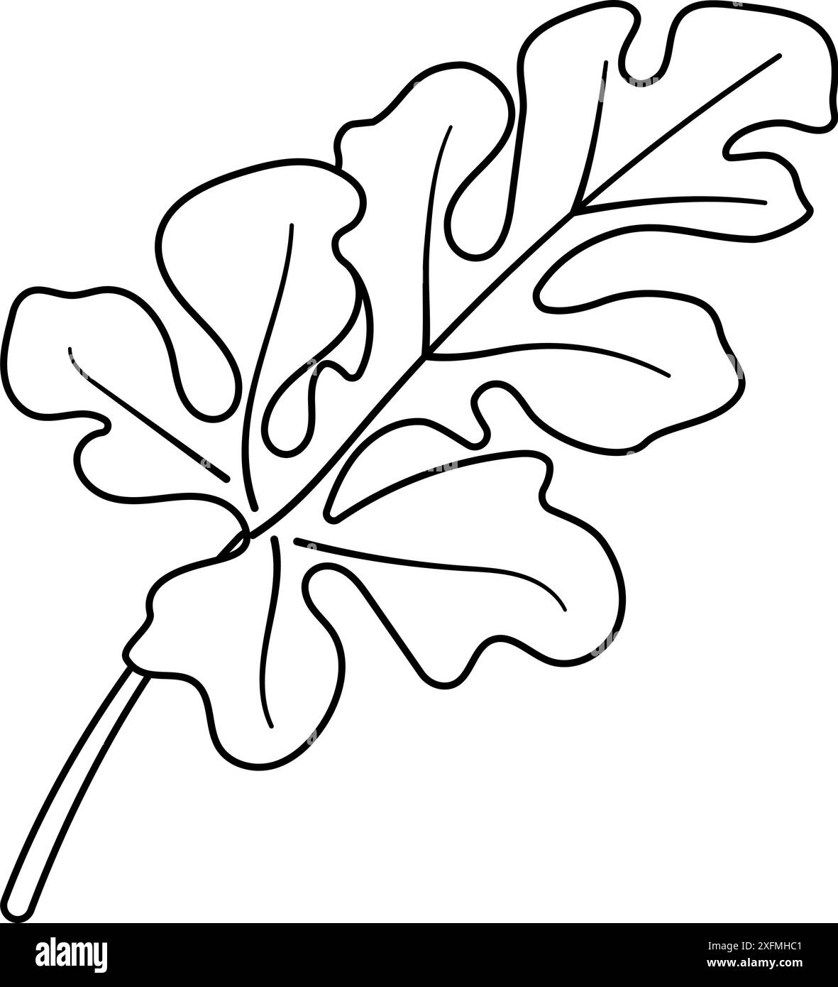 Page de coloriage d'art de ligne de feuille de pastèque. Livre de coloriage d'illustration noir et blanc botanique isolé dessiné à la main à la mode doodle. Illustration vectorielle Illustration de Vecteur