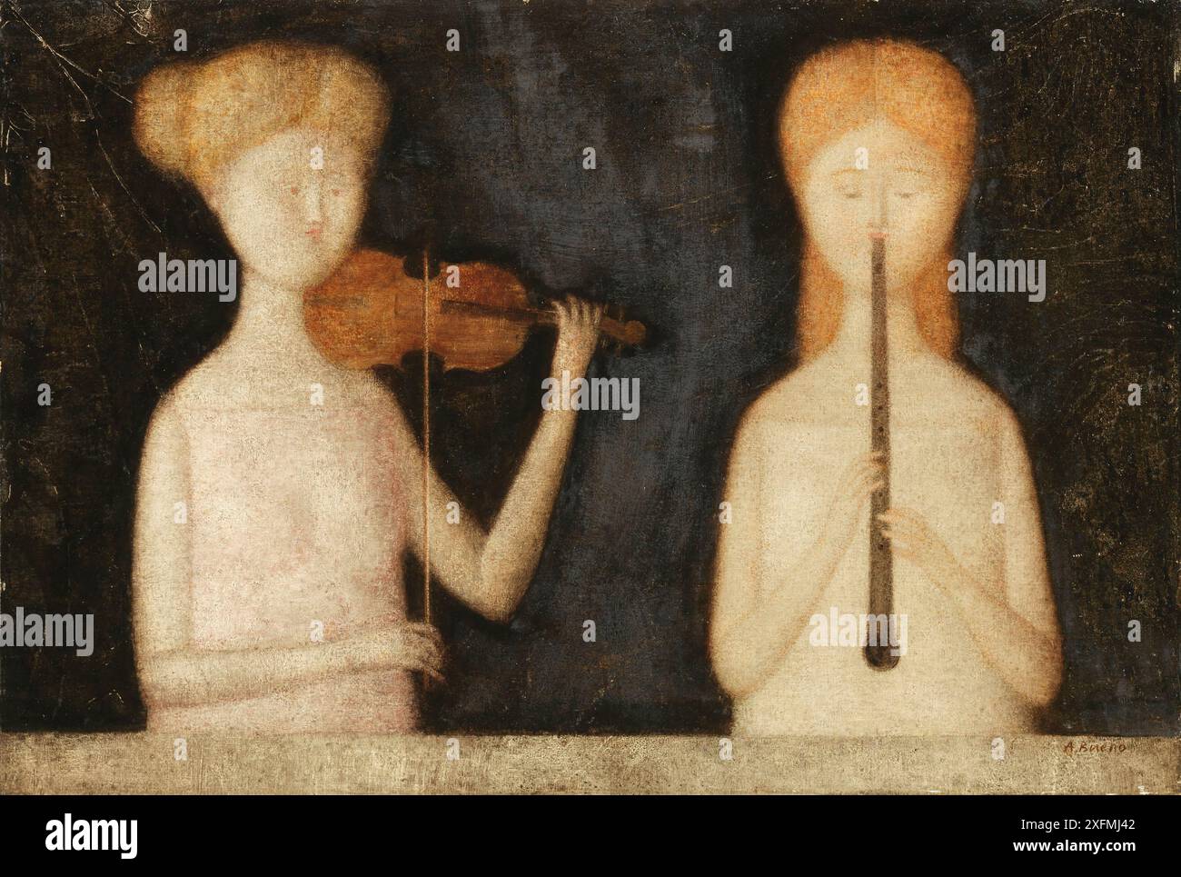 Il concerto. Musée : COLLECTION PRIVÉE. Auteur : ANTONIO BUENO. Banque D'Images