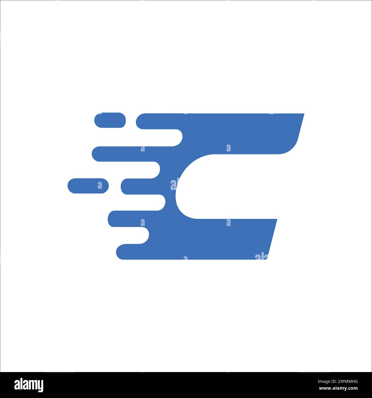 C technologie de logo initial dans le modèle de couleur bleue Illustration de Vecteur