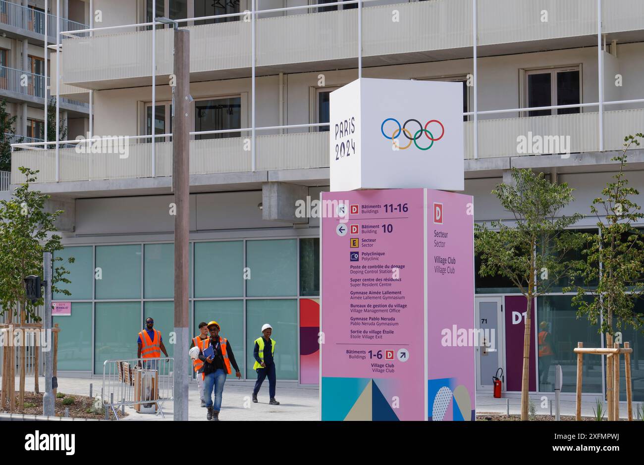 VILLAGE OLYMPIQUE SAINT DENIS PARIS 2024 Banque D'Images