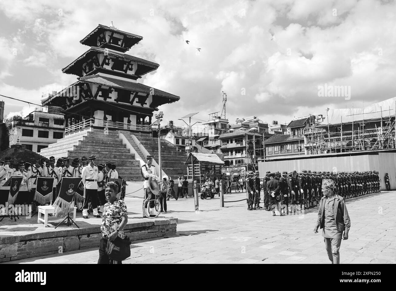 Une vue de Basantapur Durbar Square, Katmandou, Népal. Banque D'Images