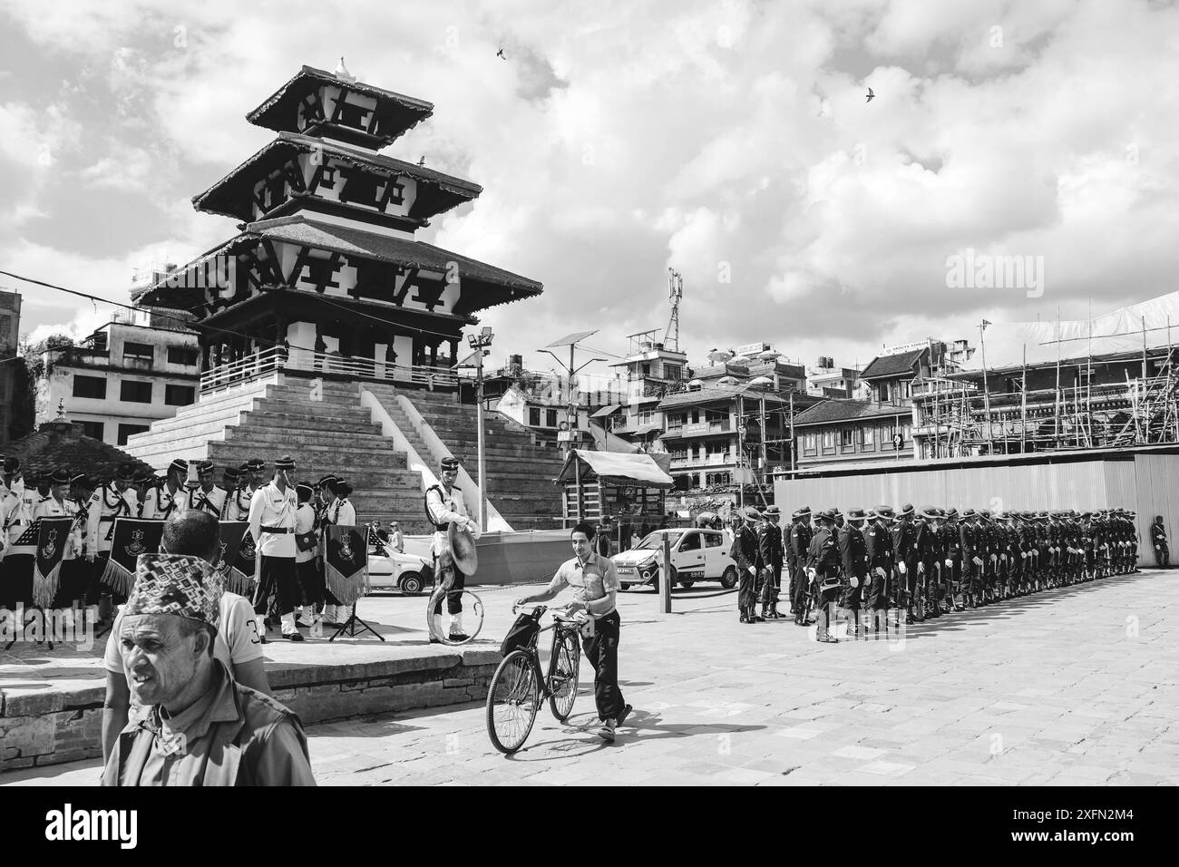 Une vue de Basantapur Durbar Square, Katmandou, Népal. Banque D'Images