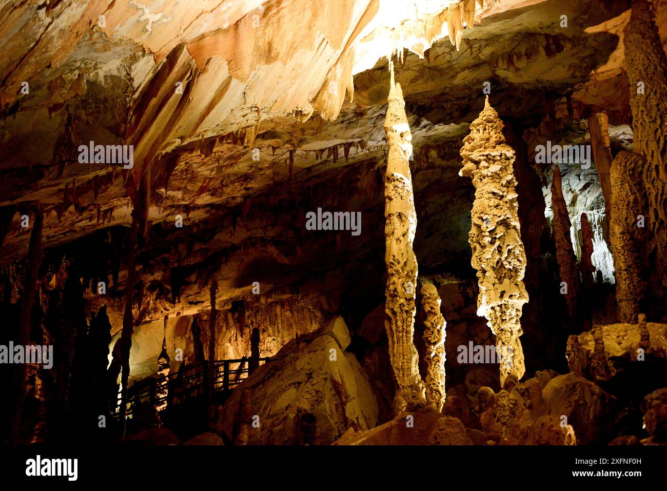 Formations calcaires dans Cave of the Winds. Parc national de Gunung Mulu site du patrimoine mondial naturel de l'UNESCO, Bornéo malaisien. Banque D'Images