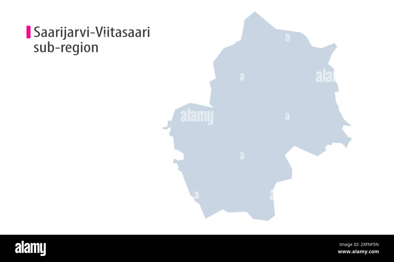 Saarijarvi Viitasaari sub region Map vector1, carte de la Finlande, région de Finlande, avec bg blanc, carte de la Finlande avec drapeau agitant. Politique, gouvernement, gens Illustration de Vecteur