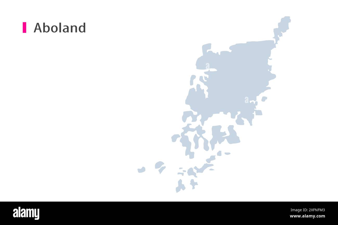 Aboland Map vector1, carte de Finlande, région de Finlande, avec bg blanc, carte de Finlande avec drapeau agitant. Politique, gouvernement, peuple, fête nationale, Illustration de Vecteur