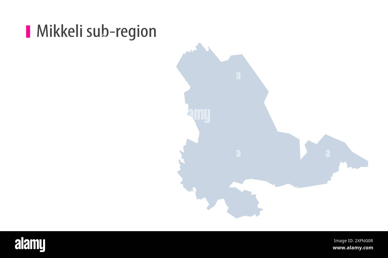 Mikkeli sub region Map vector1, carte de Finlande, région de Finlande, avec bg blanc, carte de Finlande avec drapeau agitant. Politique, gouvernement, peuple, national da Illustration de Vecteur