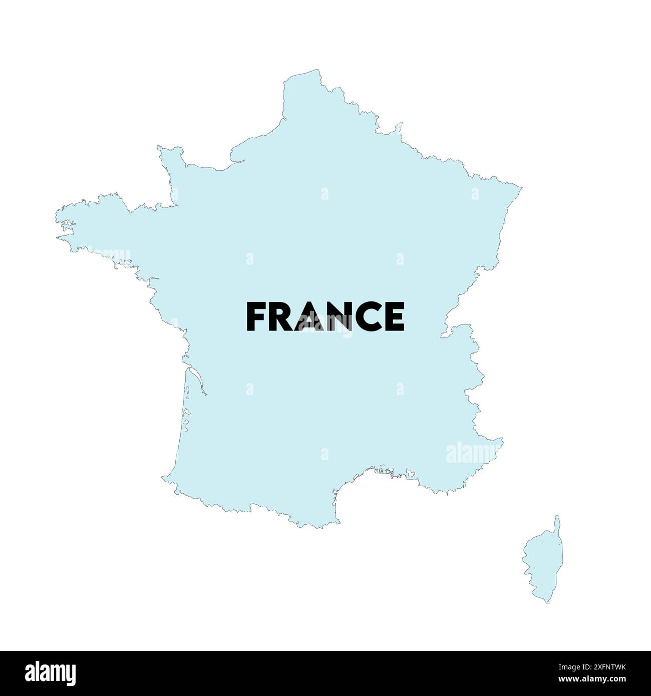 Carte de France. Carte de la France, Europe Plan-cadre de la France, carte de France haute détaillée, vecteur d'illustration, tourisme, gouvernement, Illustration de Vecteur