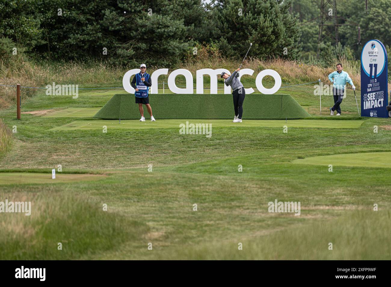 St Albans, Royaume-Uni. 02 juillet 2024. Emily Pedersen en compétition dans le tournoi PRO-AM au tournoi de golf Aramco Team Series au Centurian Club, St Albans, Royaume-Uni le mardi 2 juillet 2024. Photo de Phil Hutchinson. Utilisation éditoriale uniquement, licence requise pour une utilisation commerciale. Aucune utilisation dans les Paris, les jeux ou les publications d'un club/ligue/joueur. Crédit : UK Sports pics Ltd/Alamy Live News Banque D'Images