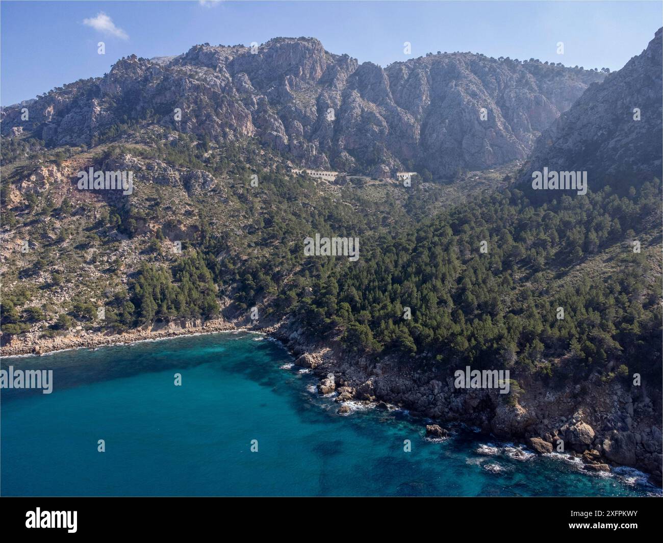 Raco de ses Ortigues crique, côte d'Estellencs, Majorque, Iles Baléares, Espagne Banque D'Images