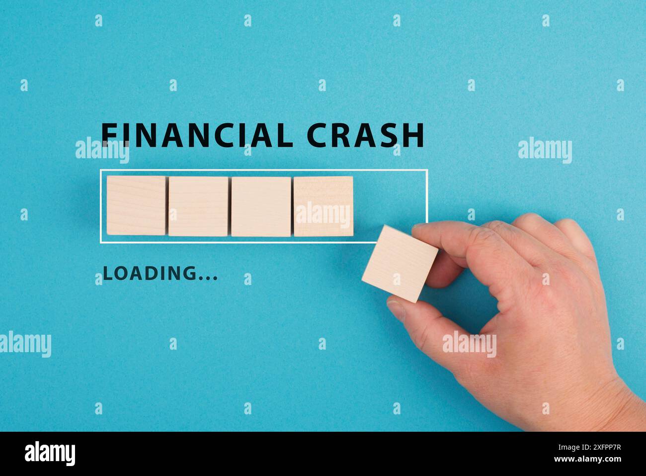 Inflation et crash financier barre de charge, développement économique et hausse des prix, argent sans valeur et récession Banque D'Images