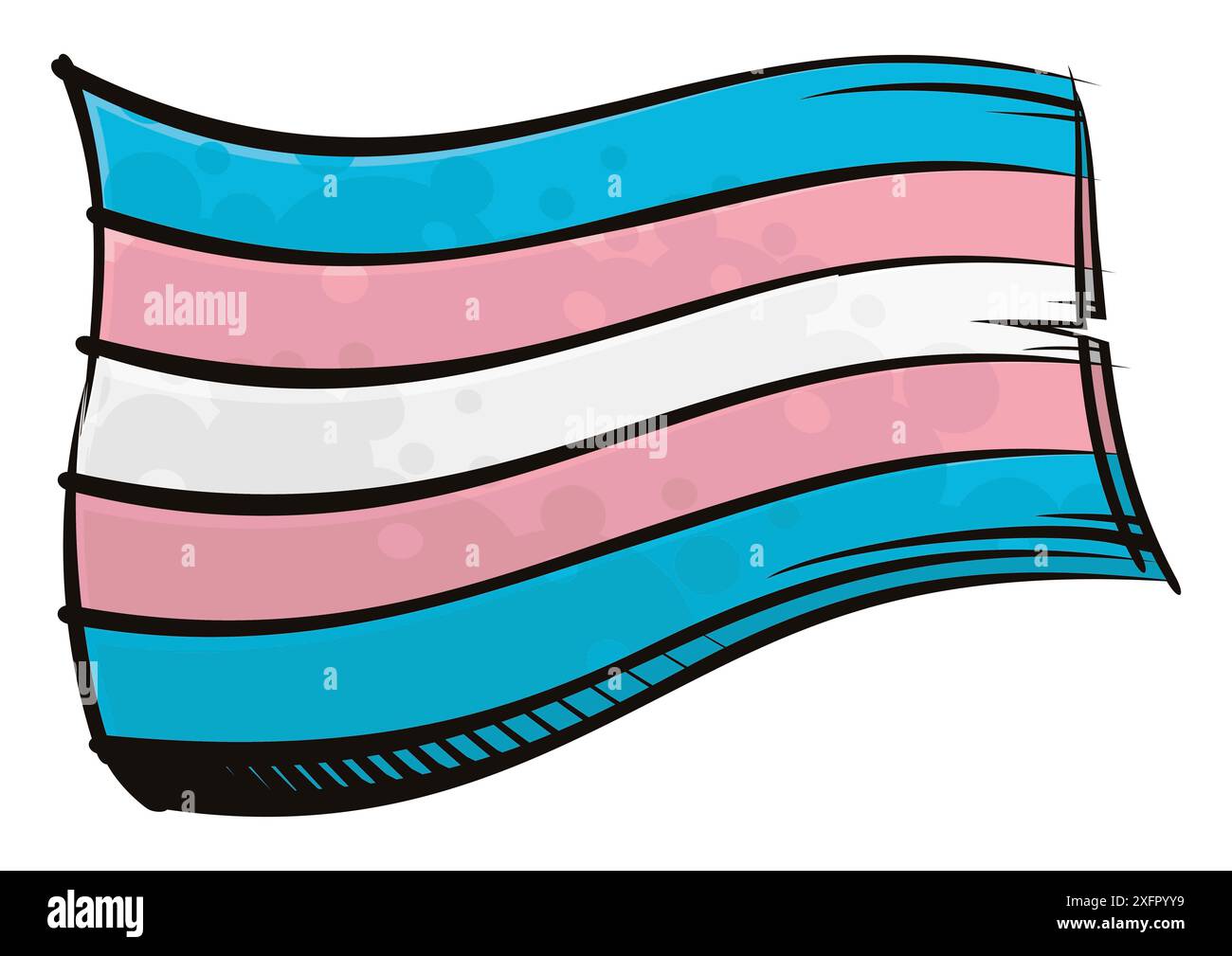 Drapeau de fierté transgenre créé dans un style de peinture graffiti Banque D'Images Drapeau de fierté transgenre créé dans un style de peinture graffiti Banque D'Images
