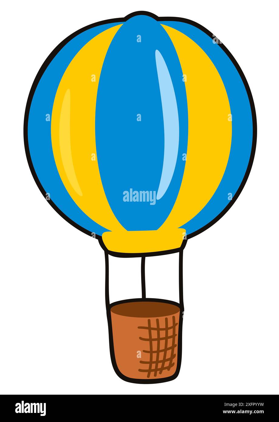 Ballon à air chaud jouet dessiné dans le style de dessin animé Banque D'Images Ballon à air chaud jouet dessiné dans le style de dessin animé Banque D'Images