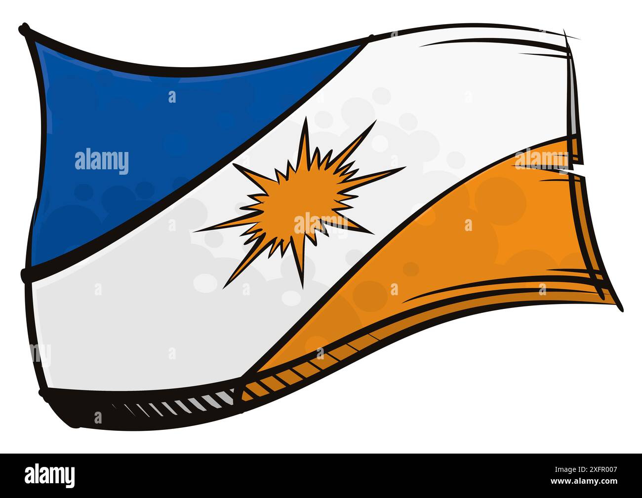 Drapeau national brésilien des Tocantins créé dans un style de peinture graffiti Banque D'Images
