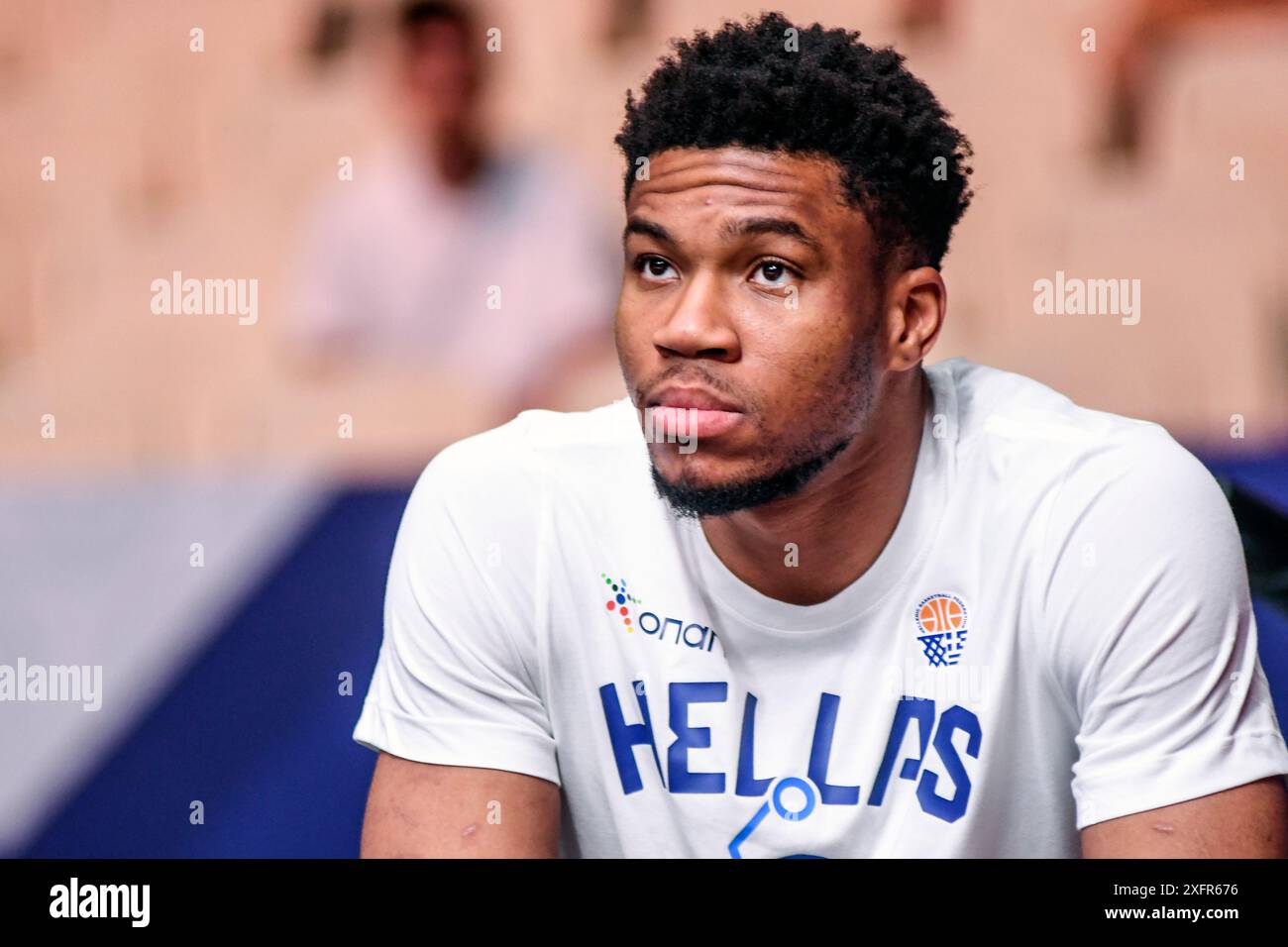 Giannis Antetokounmpo (Grèce). Tournoi de qualification olympique FIBA. Pirée 2024. Banque D'Images