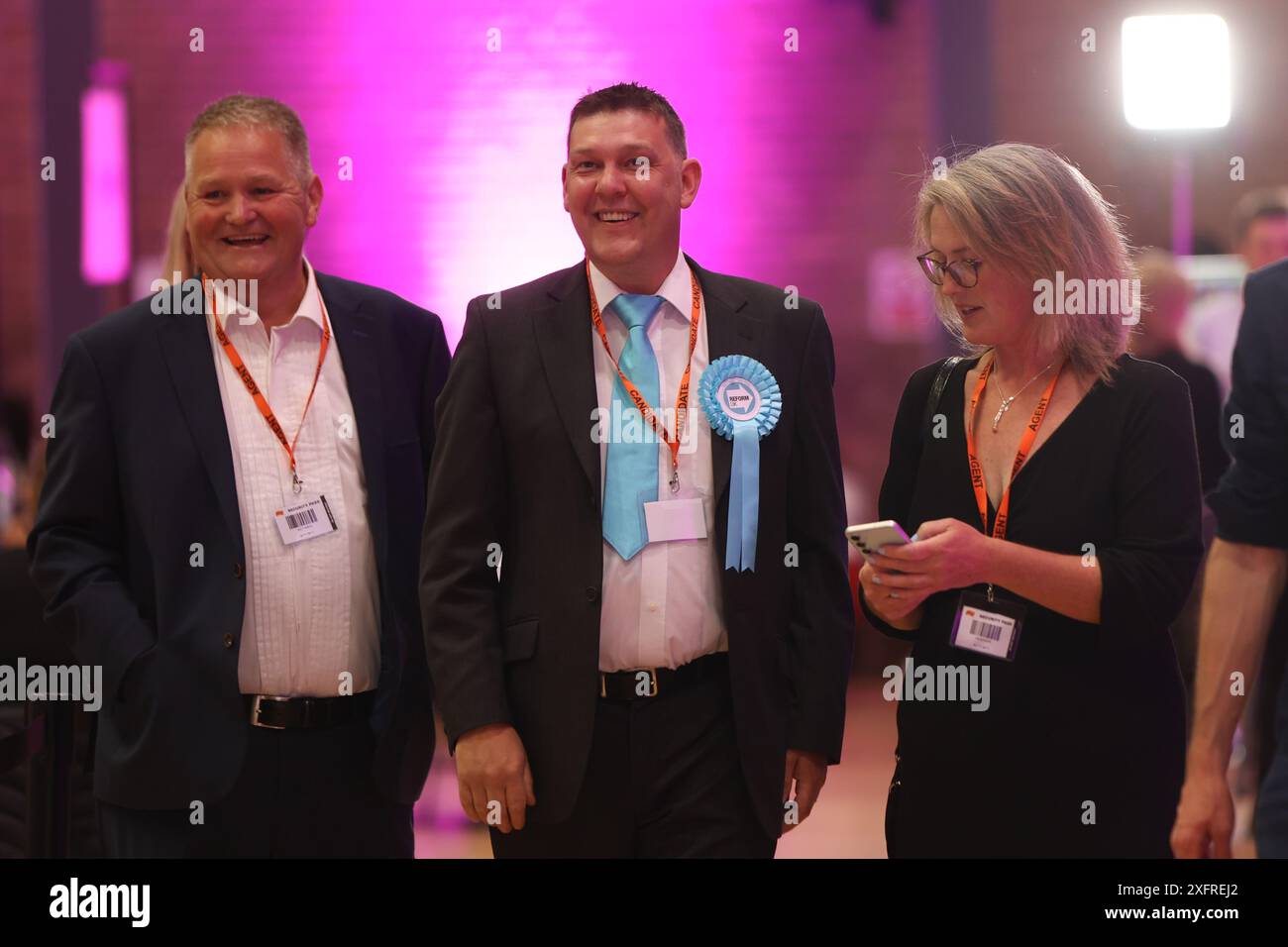 Blyth, Royaume-Uni - dépouillement et déclaration des résultats des élections générales britanniques pour les circonscriptions de Northumberland crédit : Jill ODonnell/Alamy Live News Banque D'Images