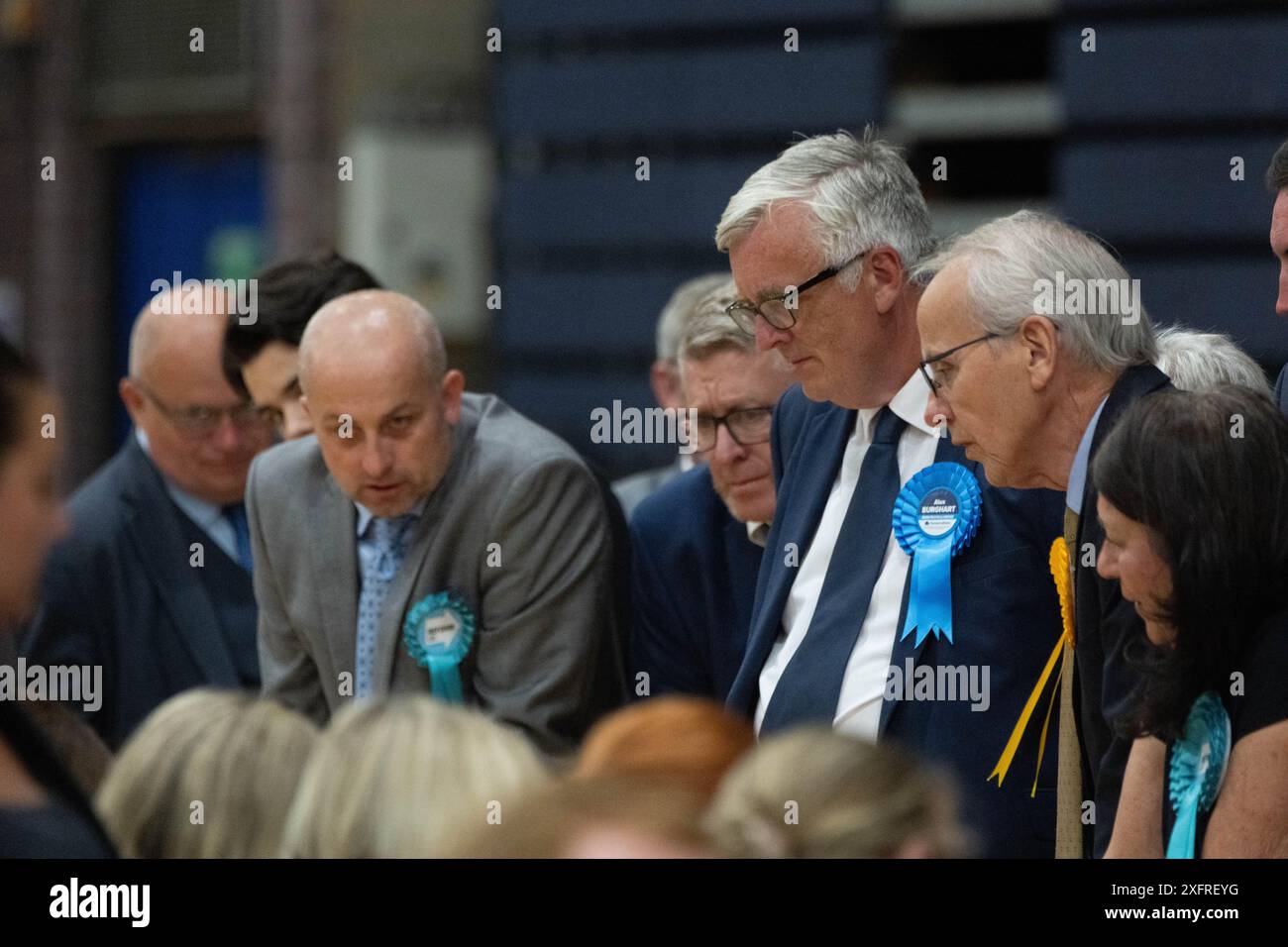 Brentwood Essex 5 juillet 2024 décompte des élections générales au Brentwood Center, Brentwood Essex crédit : Ian Davidson/Alamy Live News Banque D'Images