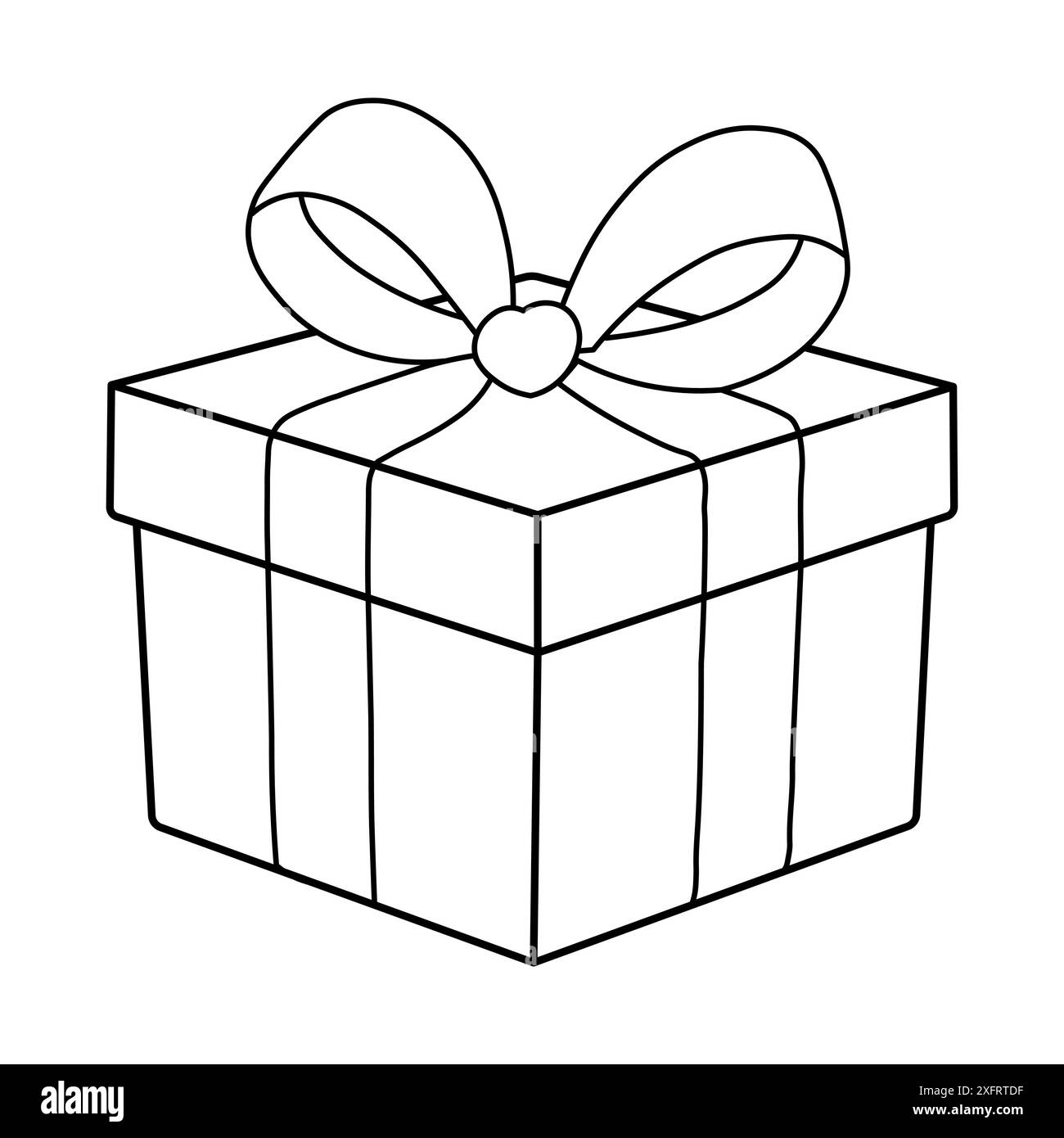 Boîte cadeau avec clipart vectoriel de ruban noué à noeud Illustration de Vecteur