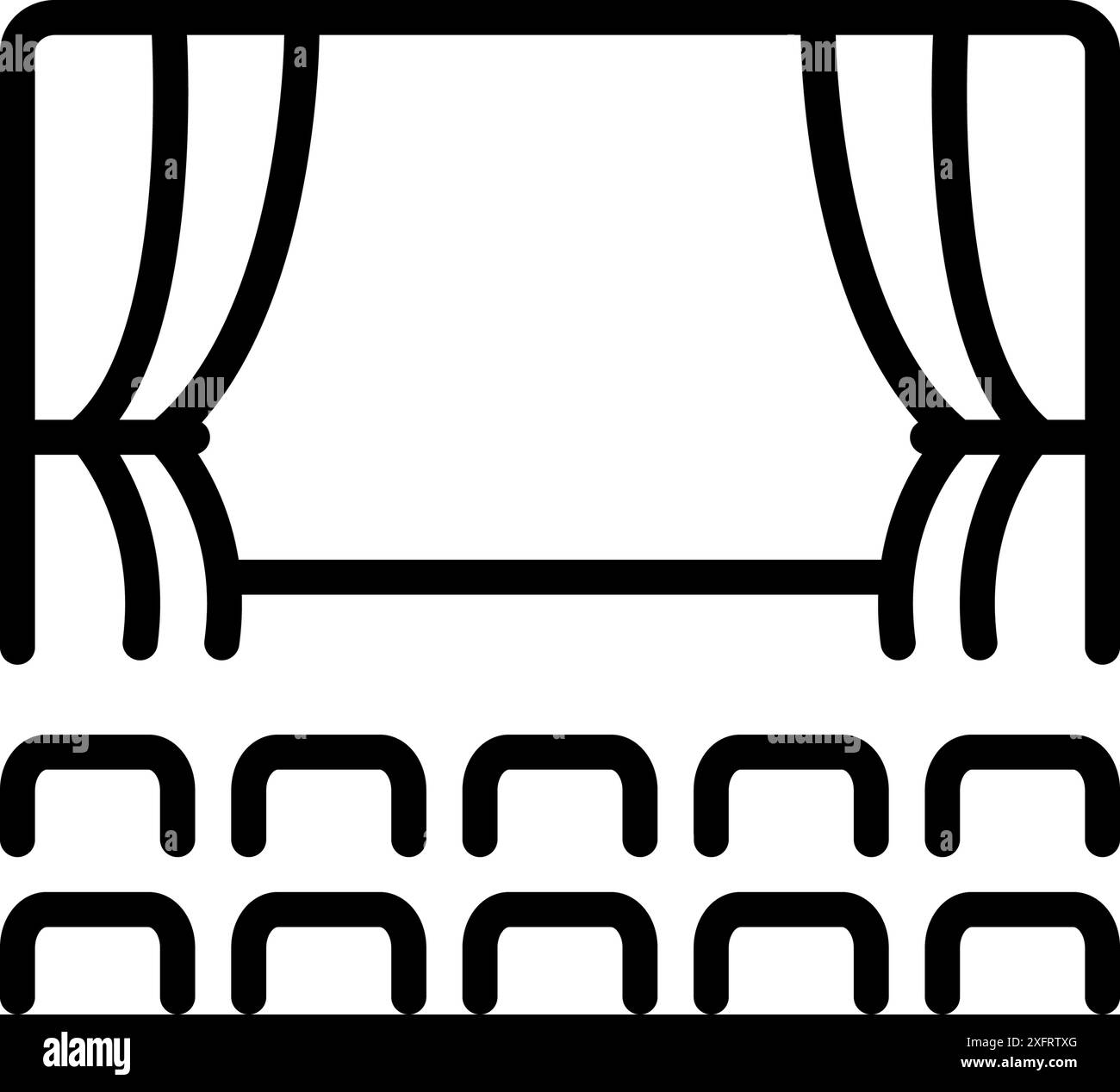 Icône pour théâtre, scène Illustration de Vecteur