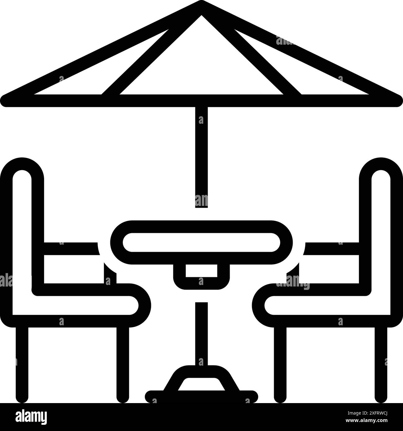 Icône pour terrasse, café Illustration de Vecteur