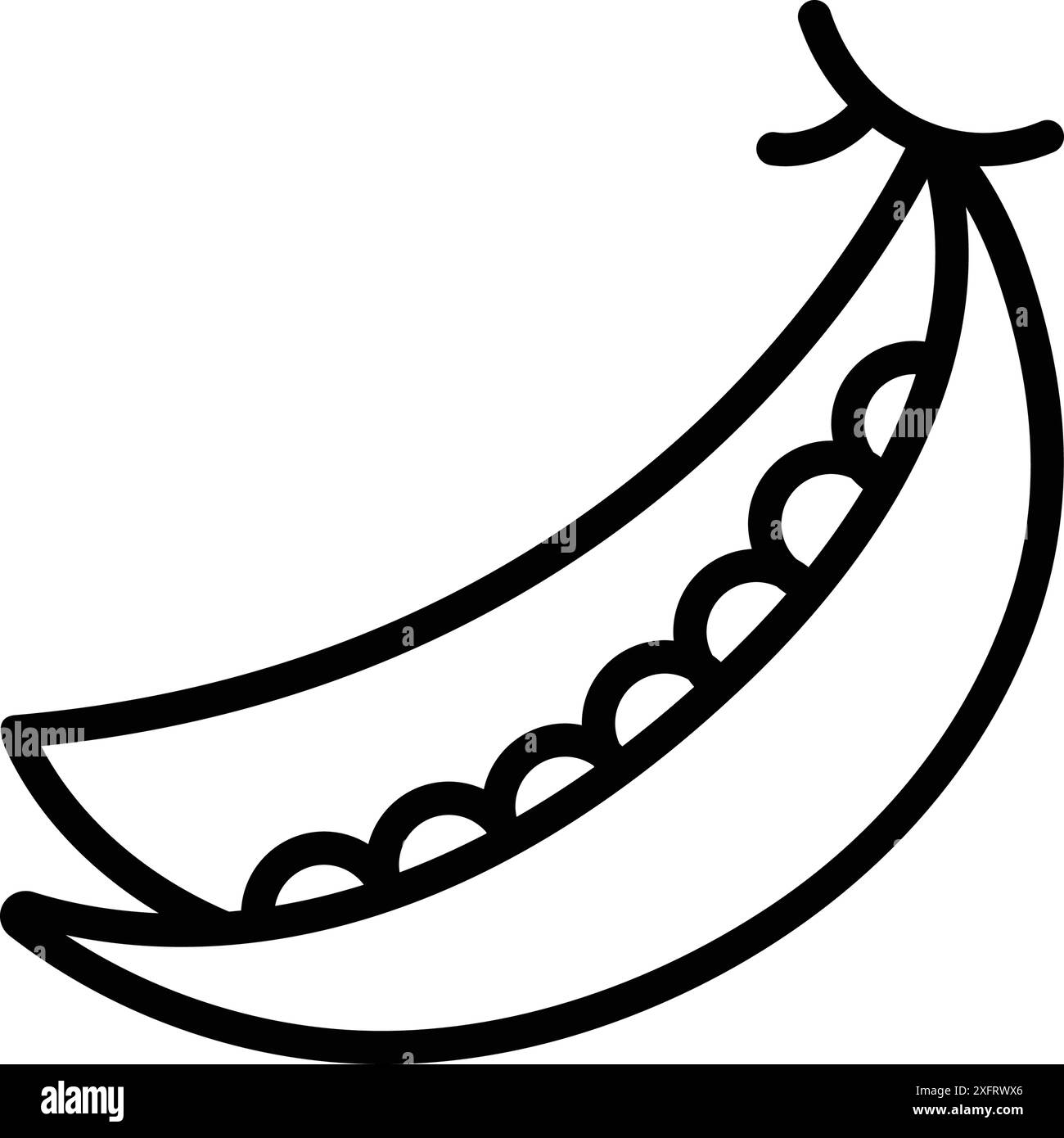 Icône pour les pois, haricot Illustration de Vecteur