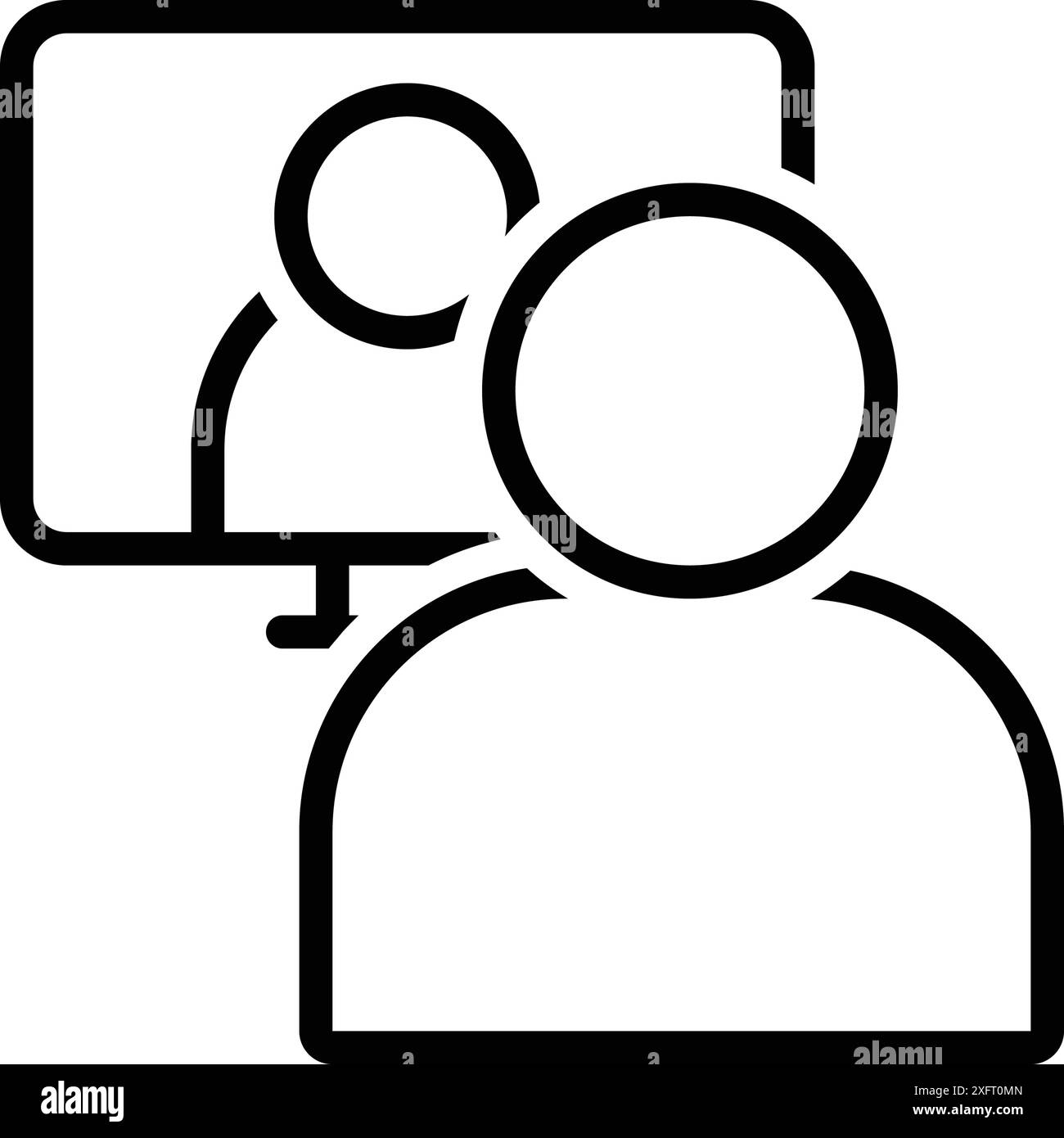 Icône pour webcast, appel vidéo Illustration de Vecteur