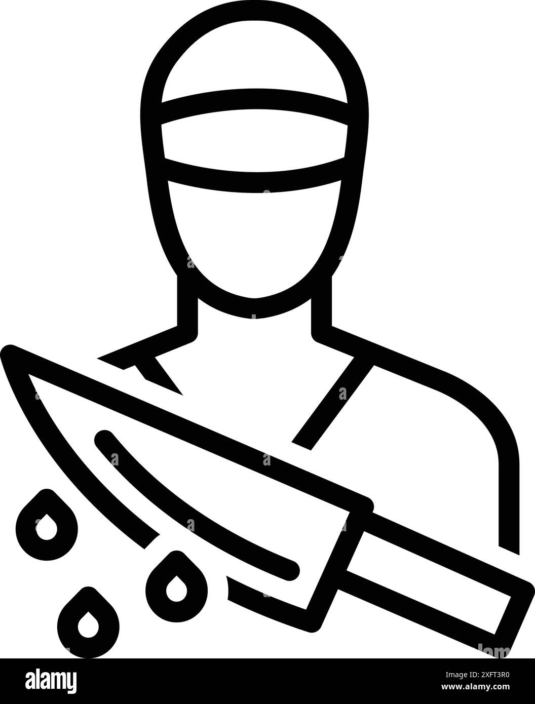 Icône pour tueur, abattoir Illustration de Vecteur