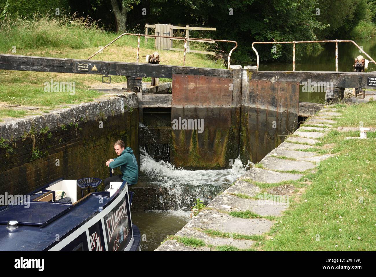 Canal Avon & Kennet – Écluses et chemins de halage Banque D'Images