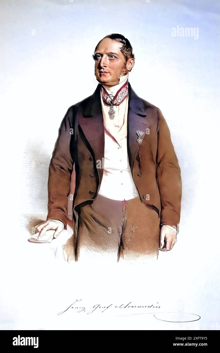Franz Graf Mercandin, 1802-1877, Kreishauptmann in Olmütz, 1860 Reichsrat, wirklicher Geheimrat, 1866 Präsident des Obersten Rechnungshofes. 1867 Mitg Banque D'Images