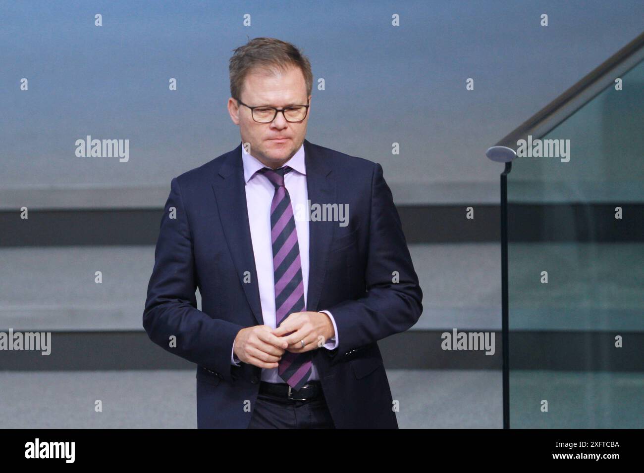 Berlin, Deutschland, 05.07.2024, Deutscher Bundestag : 182. Bundestagssitzung : Ostbeauftragter Carsten Schneider, SPD *** Berlin, Allemagne, 05 07 2024 Bundestag allemand 182 Représentant du Bundestag pour l'Europe de l'est Carsten Schneider, SPD Copyright : xdtsxNachrichtenagenturx dts 43497 Banque D'Images