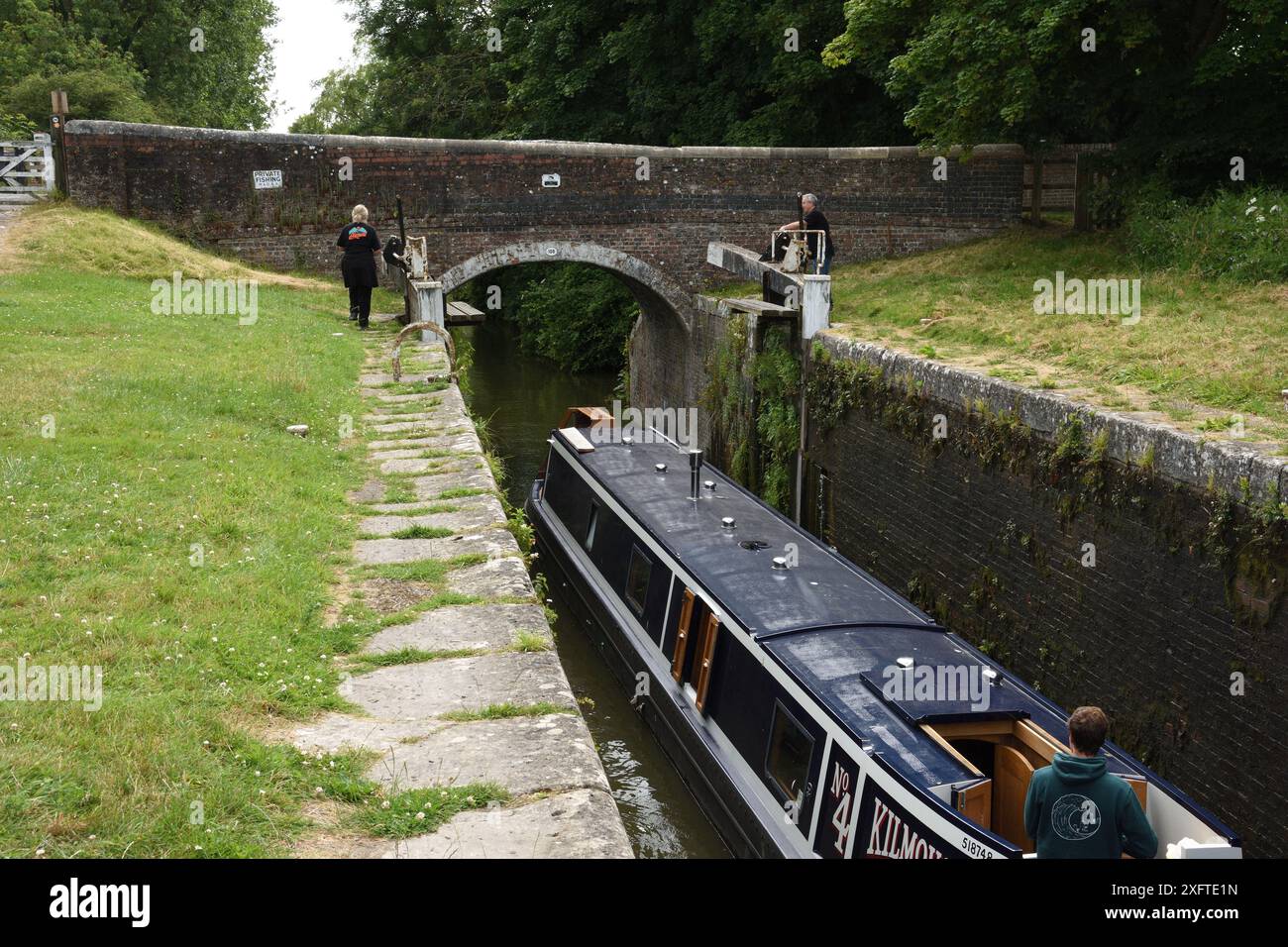 Canal Avon & Kennet – Écluses et chemins de halage Banque D'Images