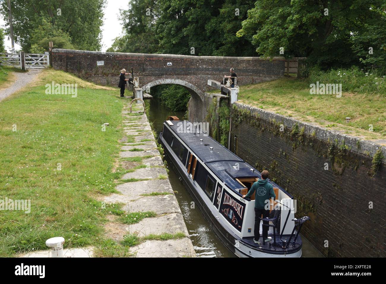 Canal Avon & Kennet – Écluses et chemins de halage Banque D'Images