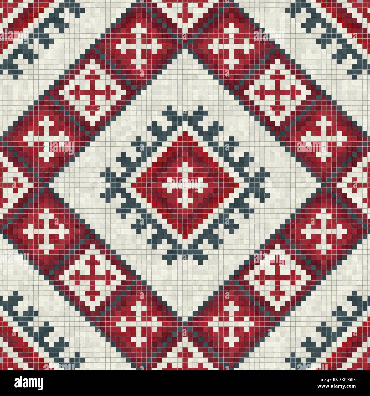 Fond de tuiles de mosaïque, motif vectoriel sans couture Illustration de Vecteur