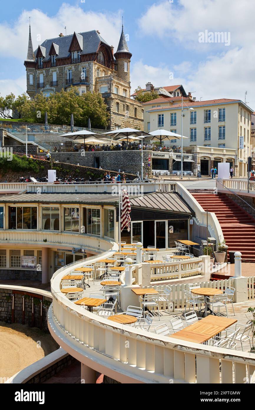 Plage du Port Vieux, Biarritz, Pays Basque, Pyrénées Atlantiques, France, Europe Banque D'Images