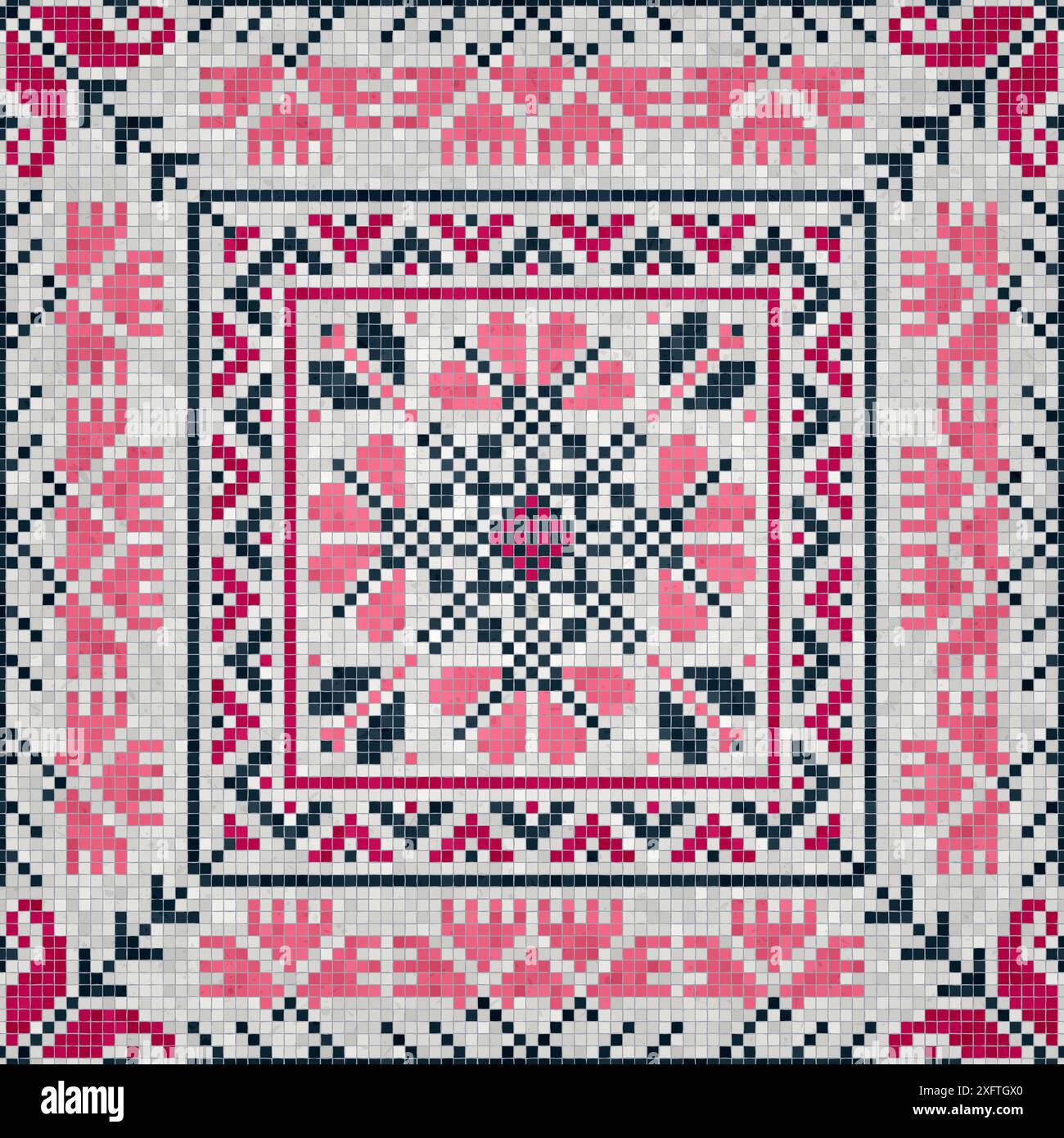 Fond de tuiles de mosaïque, motif vectoriel sans couture Illustration de Vecteur