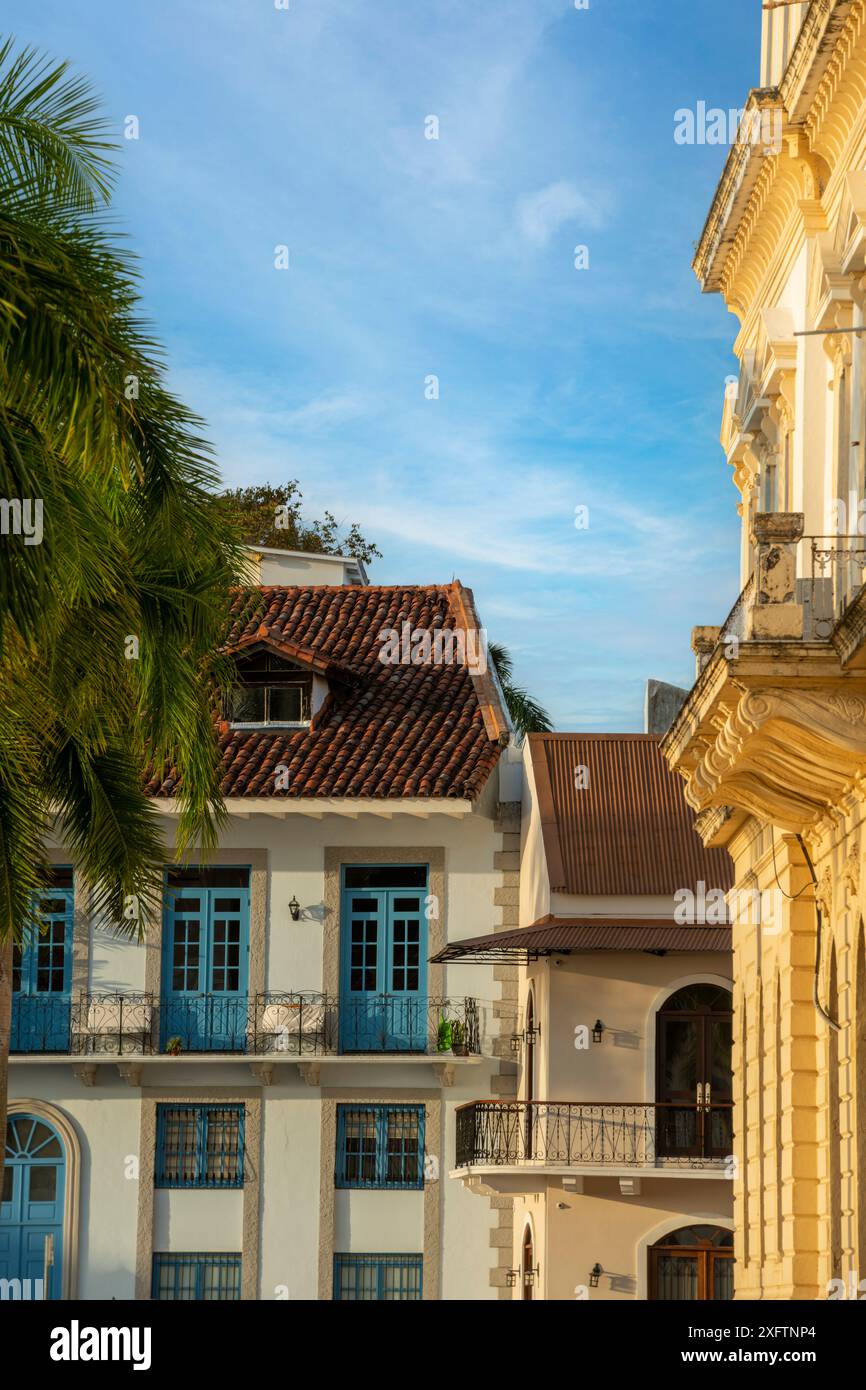 La vieille ville connue sous le nom de Casco Viejo à Panama City, Panama, Amérique centrale - photo stock. Banque D'Images