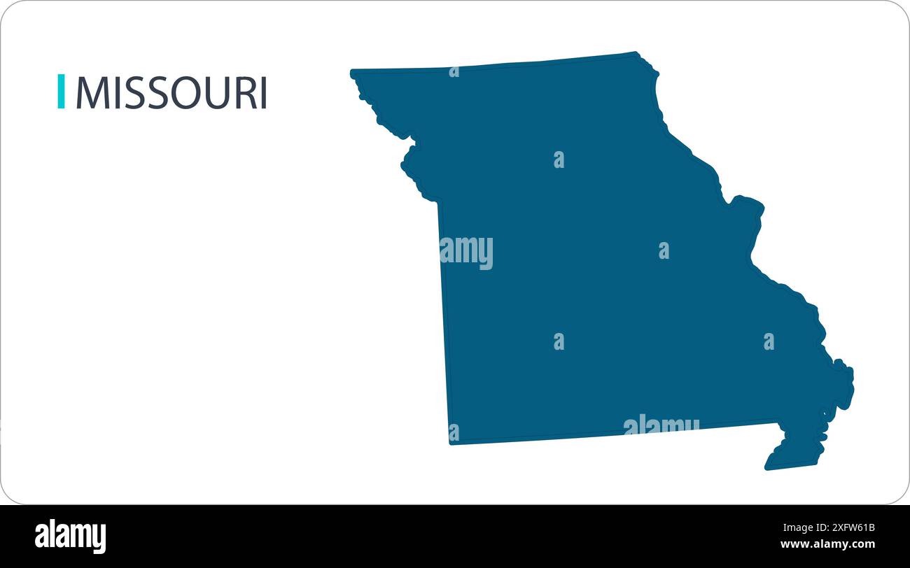 MAP of MISSOURI1, Amérique du Nord, carte isolée, montrant ses états et villes, avec nom, carte du monde, vecteur, EPS, gouvernement, politique Illustration de Vecteur