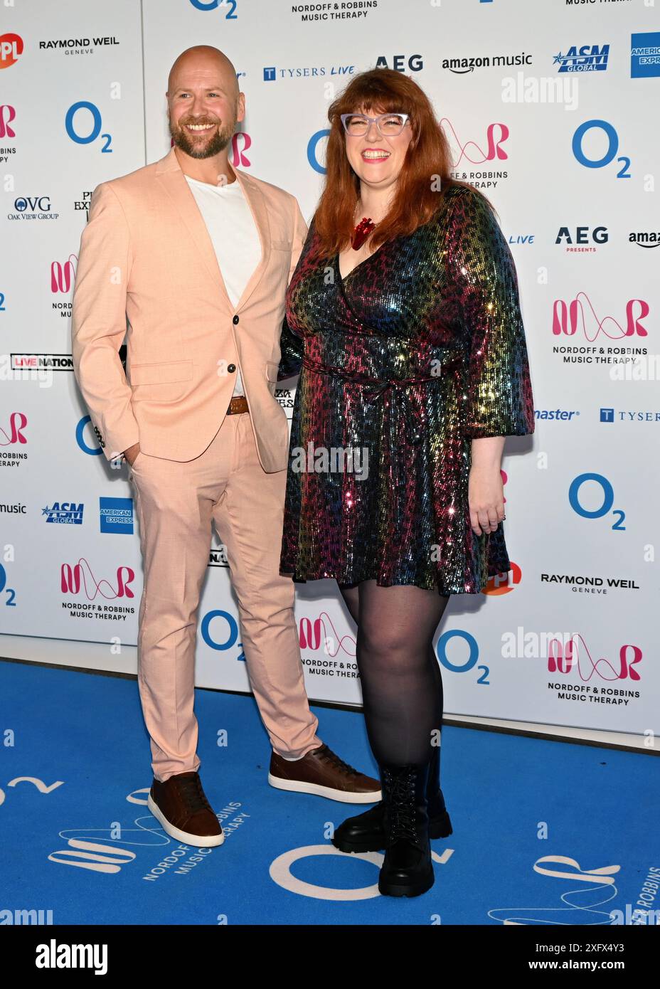LONDRES, ROYAUME-UNI. 5 juillet 2024. Jenny Ryan, Thomas Wolski assiste aux Nordoff et Robbins O2 Silver clefs Awards 2024, un événement annuel prestigieux organisé par la plus grande association caritative de musicothérapie du Royaume-Uni Nordoff et Robbins au JW Marriott Grosvenor House, Londres, Royaume-Uni. Crédit : Voir Li/Picture Capital/Alamy Live News Banque D'Images