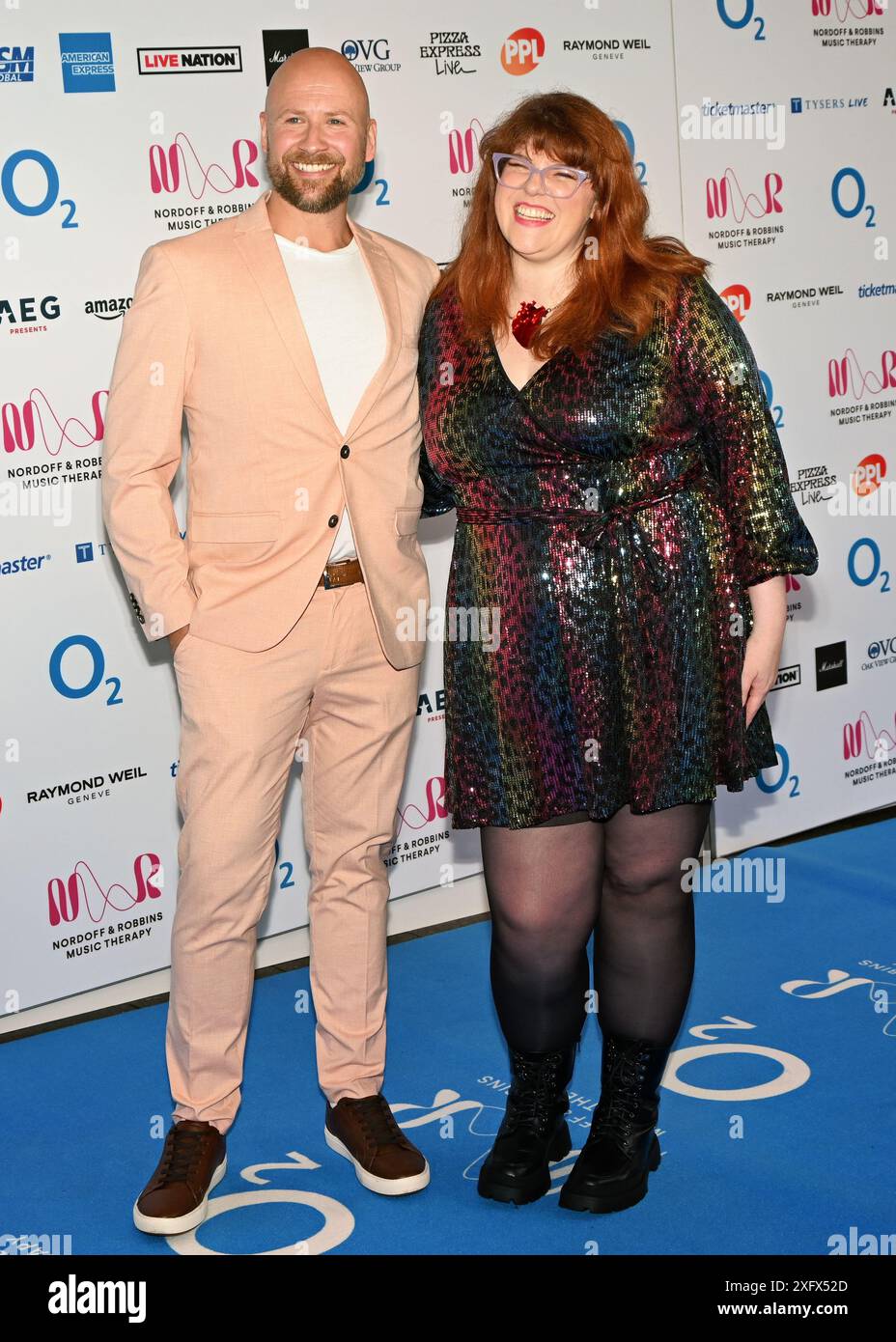 LONDRES, ROYAUME-UNI. 5 juillet 2024. Jenny Ryan, Thomas Wolski assiste aux Nordoff et Robbins O2 Silver clefs Awards 2024, un événement annuel prestigieux organisé par la plus grande association caritative de musicothérapie du Royaume-Uni Nordoff et Robbins au JW Marriott Grosvenor House, Londres, Royaume-Uni. Crédit : Voir Li/Picture Capital/Alamy Live News Banque D'Images