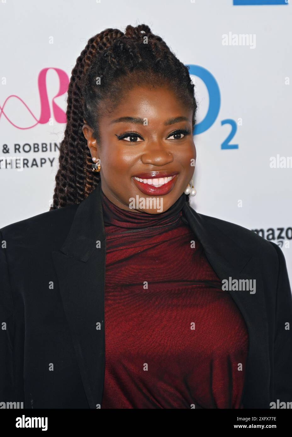 LONDRES, ROYAUME-UNI. 5 juillet 2024. Clara Amfo assiste aux Nordoff et Robbins O2 Silver clefs Awards 2024, un événement annuel prestigieux organisé par la plus grande association caritative de musicothérapie du Royaume-Uni Nordoff et Robbins au JW Marriott Grosvenor House, Londres, Royaume-Uni. Crédit : Voir Li/Picture Capital/Alamy Live News Banque D'Images