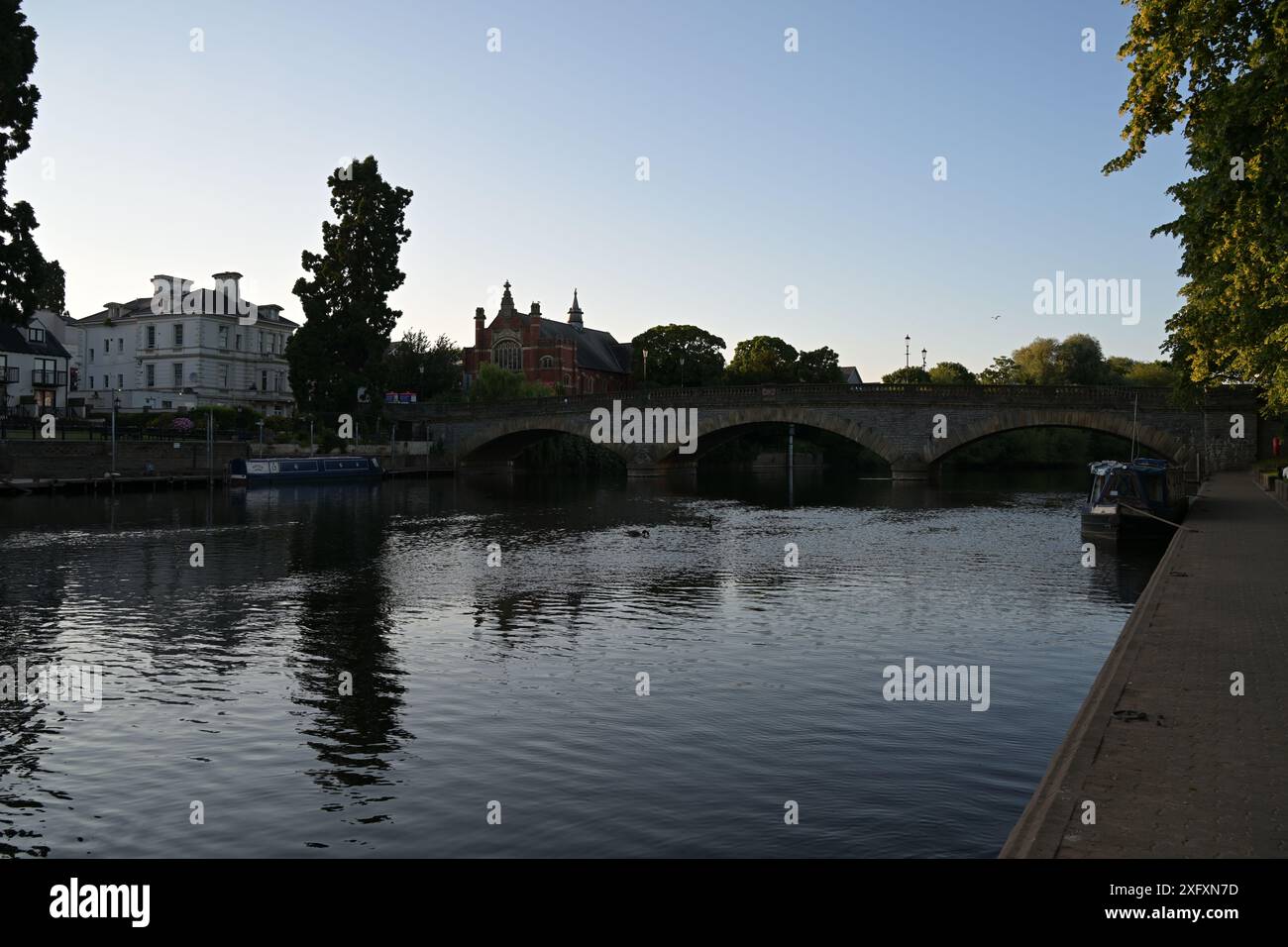 The River Avon, Evesham, Royaume-Uni Banque D'Images