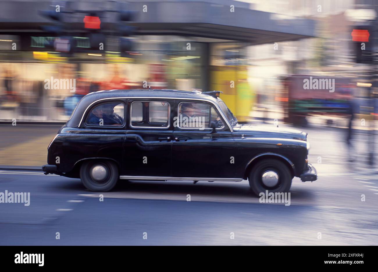 Taxi noir, Londres Banque D'Images