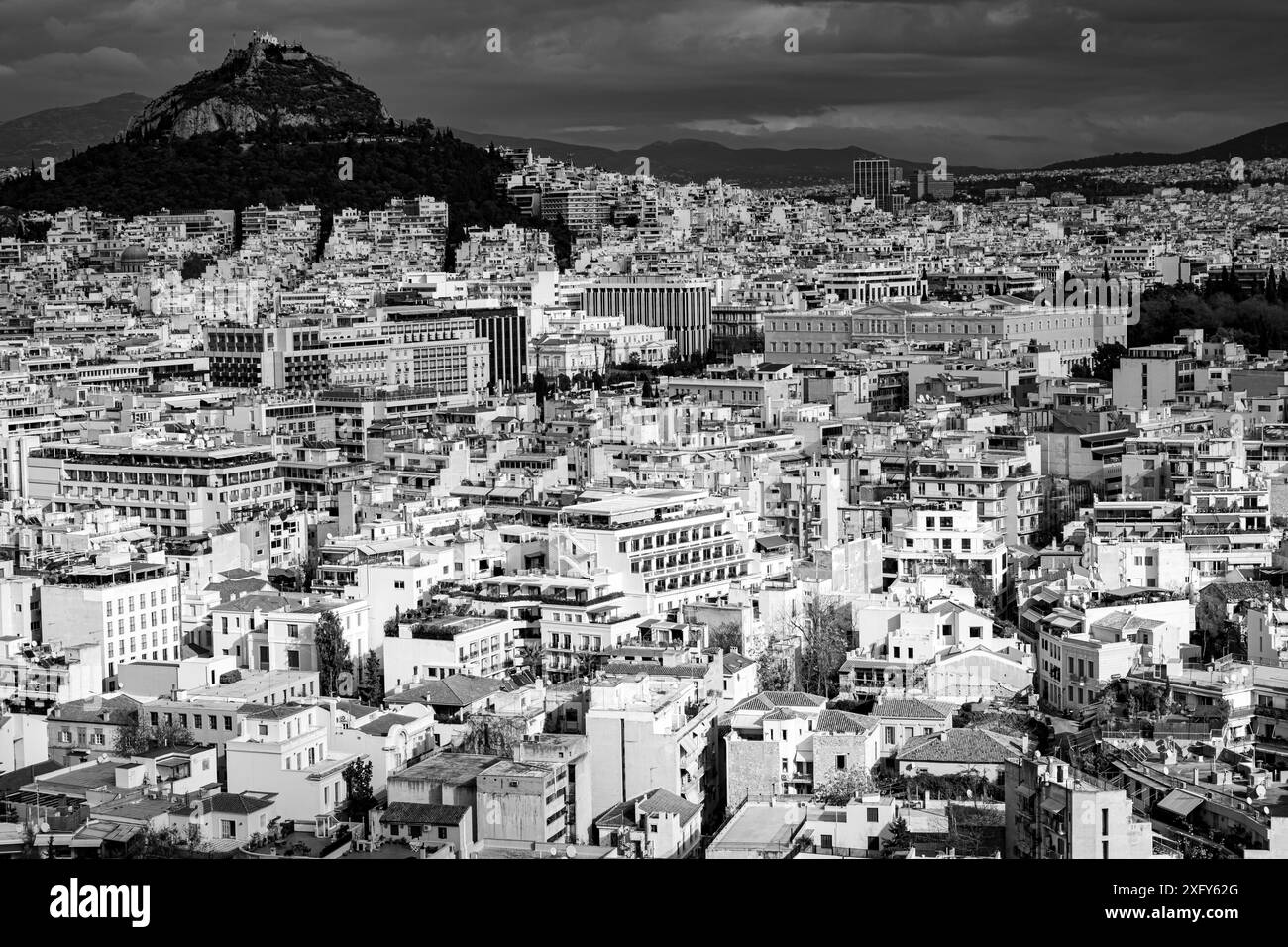 Athènes Attique Grèce. Belle capitale. Vue de dessus. Banque D'Images