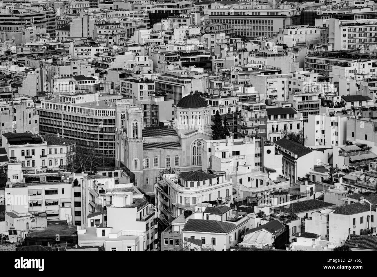 Athènes Attique Grèce. Belle capitale. Vue de dessus. Banque D'Images