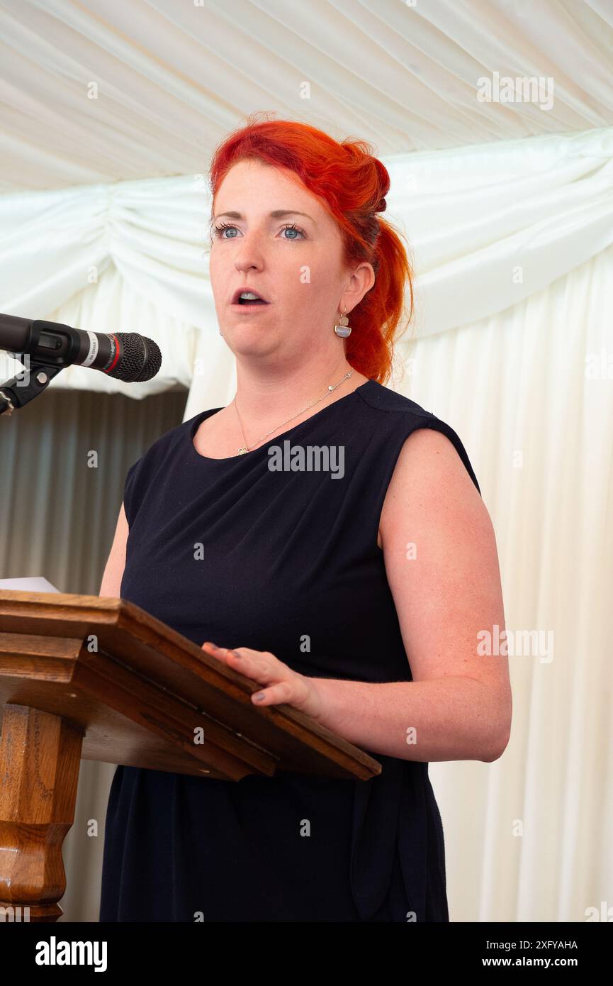 FICHIERS PHOTOS. 5 juillet 2024. La députée travailliste Louise Haigh revient en tant que députée de Sheffield Heeley après les élections générales d'hier. Elle a été nommée aujourd'hui Secrétaire aux Transports au Cabintet de Keir Starmer. Westminster, Londres, Royaume-Uni. 17 juillet 2019. Louise Haigh a assisté à un événement parlementaire à la Chambre des lords à Westminster, Londres. Crédit : Maureen McLean/Alamy Banque D'Images