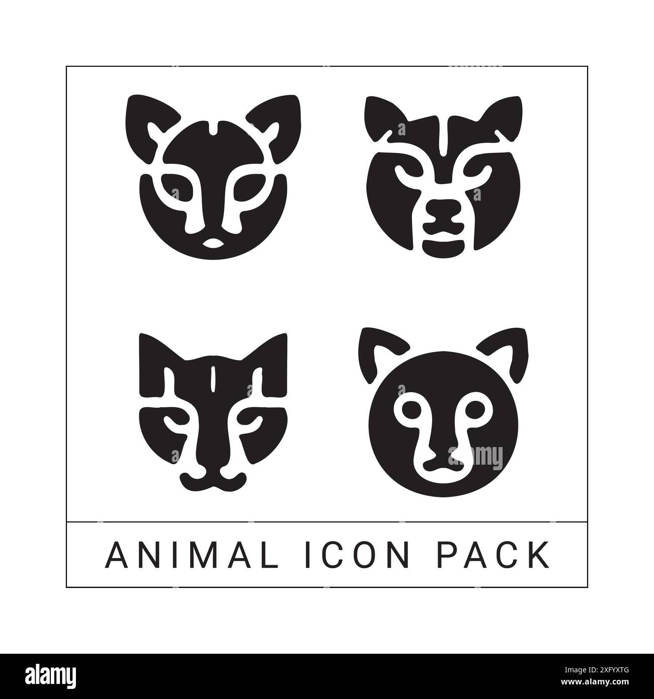 Pack d'icônes d'animaux avec fichiers vectoriels Illustration de Vecteur