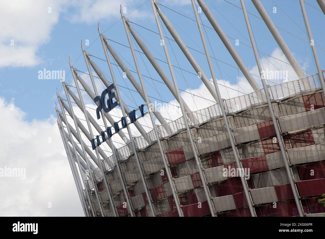 PGE Narodowy (stade national Kazimierz Górski) par les architectes Volkwin Marg, Hubert Nienhoff, Knut Stockhusen Banque D'Images