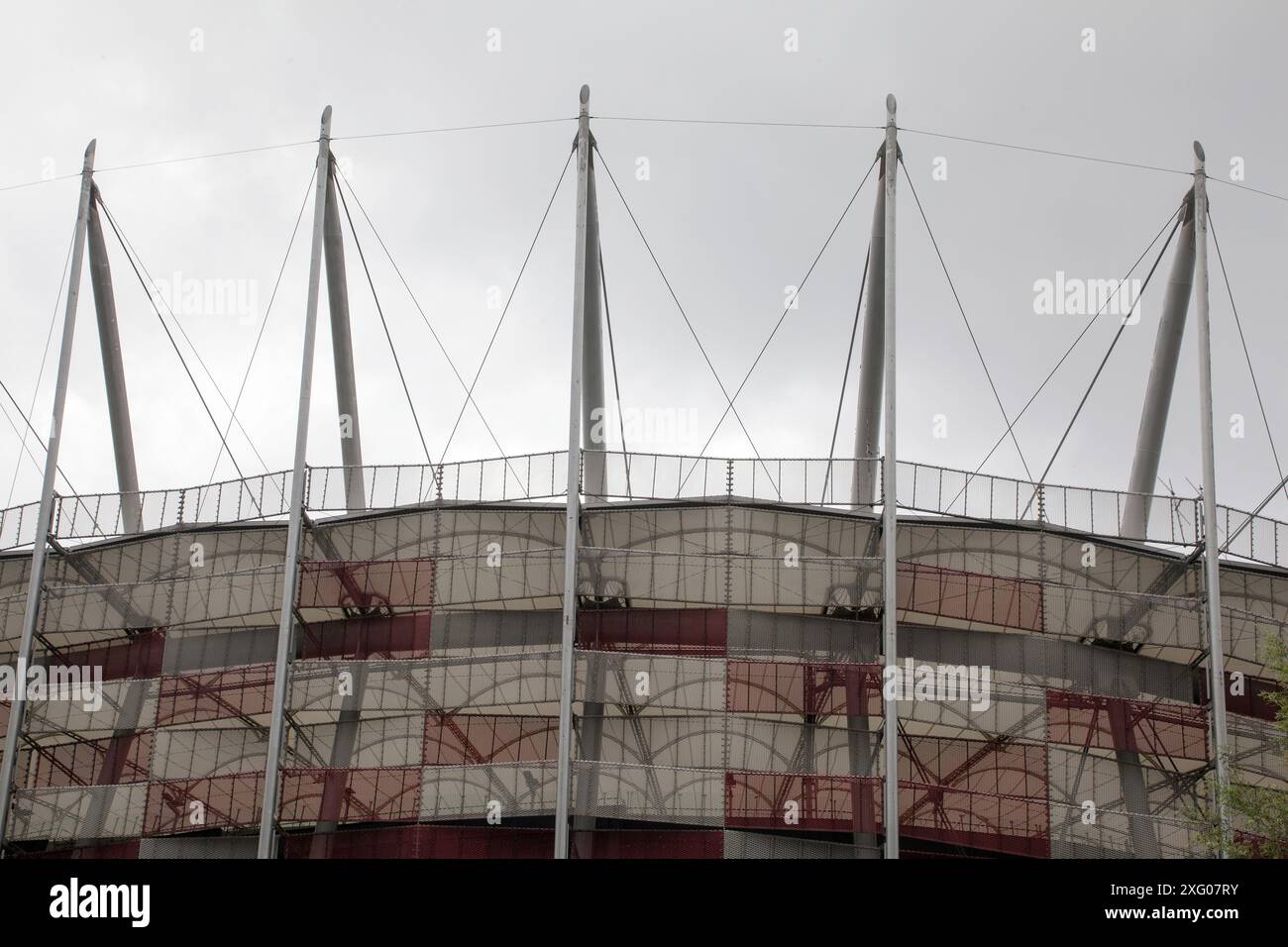 PGE Narodowy (stade national Kazimierz Górski) par les architectes Volkwin Marg, Hubert Nienhoff, Knut Stockhusen Banque D'Images