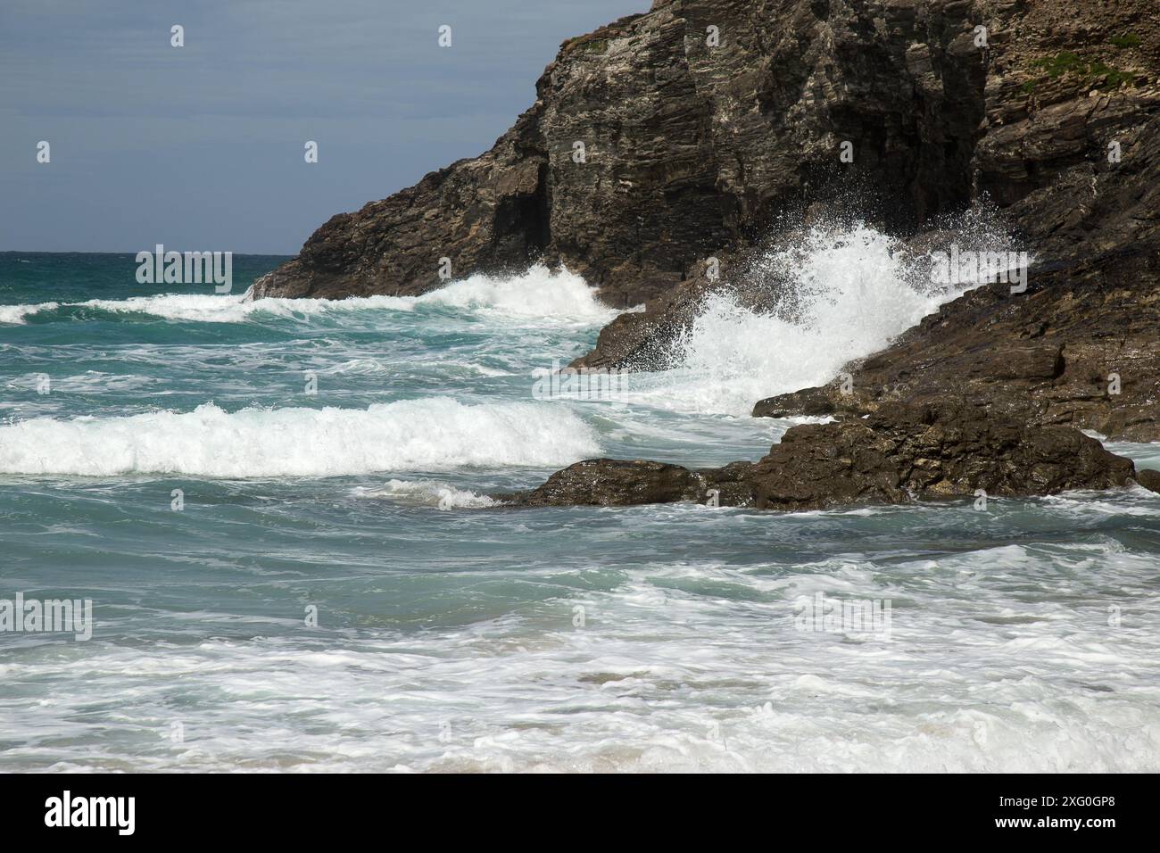 Chapel Porth Bay Banque D'Images